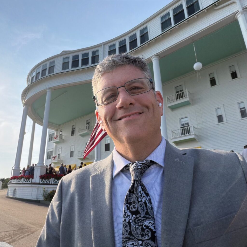 Brian Griffin of Midwest Dueling Pianos at Grand Hotel on Mackinac Island